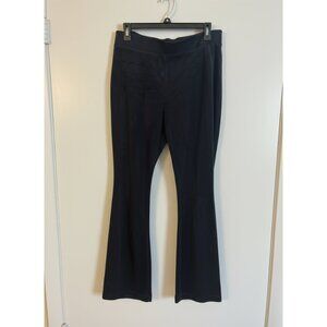 Juicy Couture Black Velour Pants Crisscross Waistband Y2K Lounge Low Rise